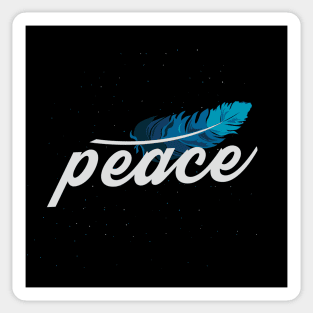 Peace Dove Feather Sticker